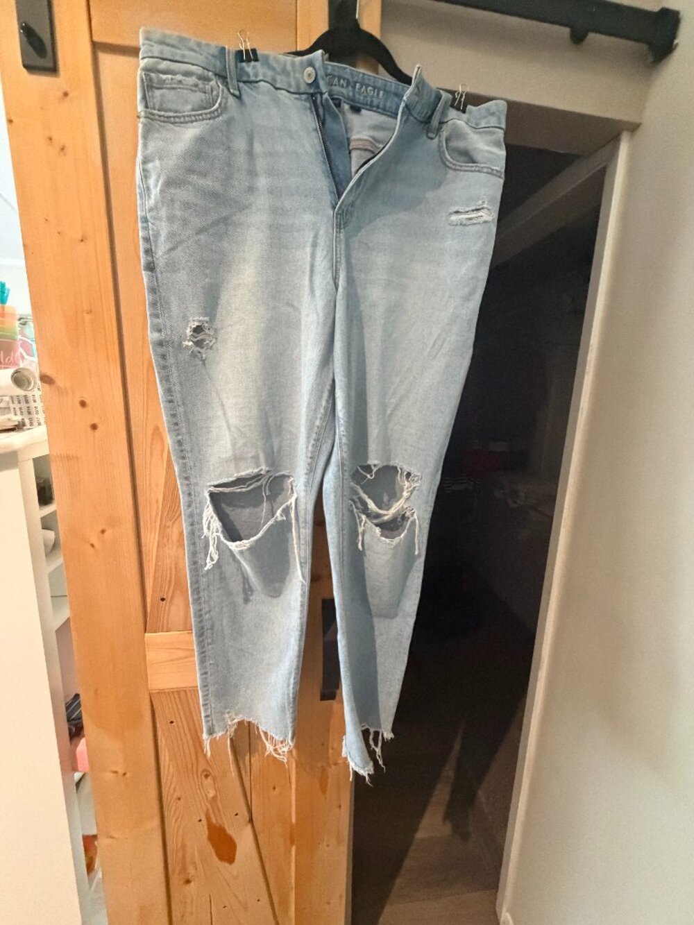 Women's New Without Tags American Eagle Light Wash Jeans Size 16 Reg